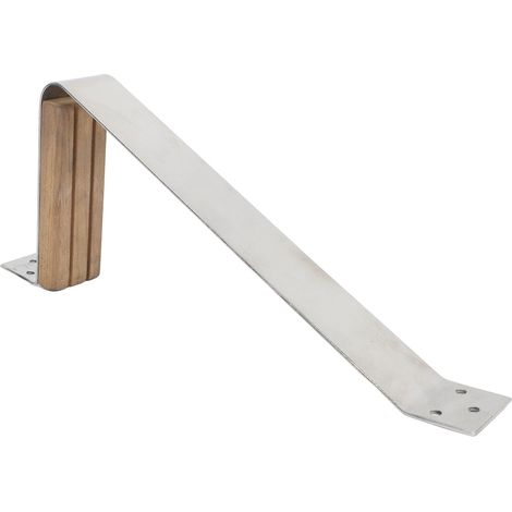Marches de mât en teck 11 1/4x5 1/8 pouces, marche en acier inoxydable 304 de qualité Marine pour navires, yachts, voiliers