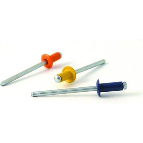 Remache Fij Estand. 4X8Mm Alu Lac.Neg Bralo 500 Pz
