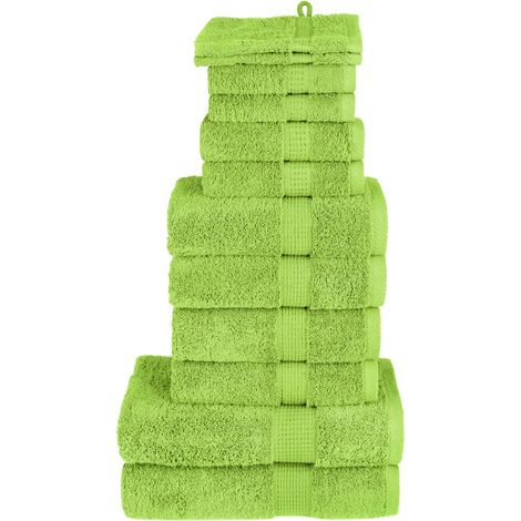 Ensemble de 12 serviettes de qualité supérieure SOLUND Vert pomme 600 g/m²