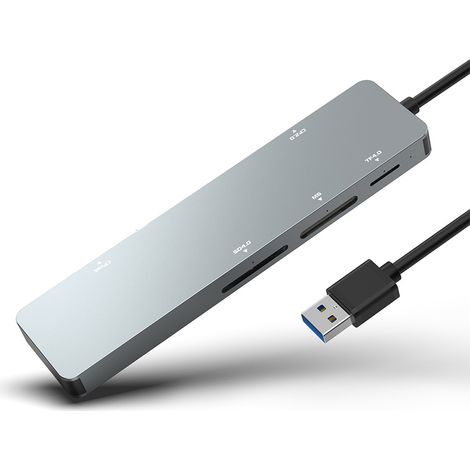 Lector de tarjetas USB3.0 5 en 1 Lector de tarjetas multifunción CF/CFast/SD/ms/TF (1/5)