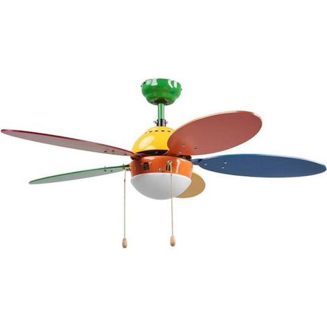 [NEUWERTIG] B-Ware Lampenwelt Bunter Deckenventilator Ventilator Lampe Leuchte Corinna Mit Licht