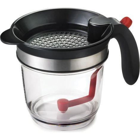 Séparateur à Graisse Acier Inoxydable Noir/Rouge/Transparent 28 x 28 x 18 cm (1/5)