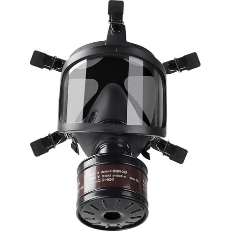 Masques à gaz chimiques, masque respiratoire intégral avec filtre à charbon actif de 40 mm pour poussière, gaz, vapeurs, produits chimiques, résine, ponçage, pulvérisation, travaux de