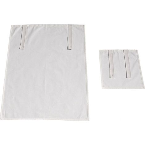 Lot de 2 Rideaux pour Lit Enfant Cabane "Noah" Beige (1/2)
