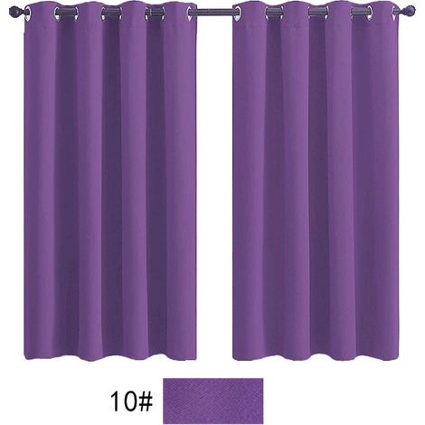 Rideau occultant pour salon, rideau isolant thermique, rideau à œillets, convient pour porte-fenêtre (2 pièces, 132 x 160 cm).