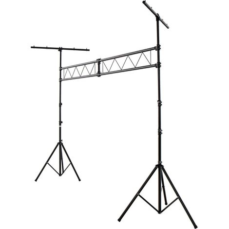 Support d'éclairage portable hauteur réglable 180 à 350 cm charge 100 kg pour théâtre concert en métal noir