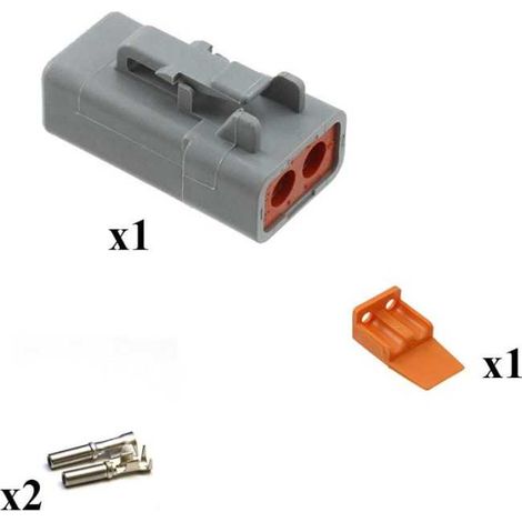 Kit connettore serie DTP porta femmina 2 vie