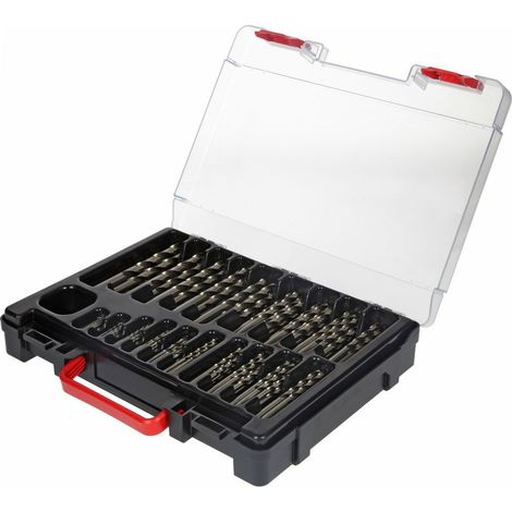 TERRAX  by  RUKO  Brocas  espirales  set  DIN  338  Tipo  N,  HSS-G  -  130  piezas  (Cargador  plástico)  -  A214200RO