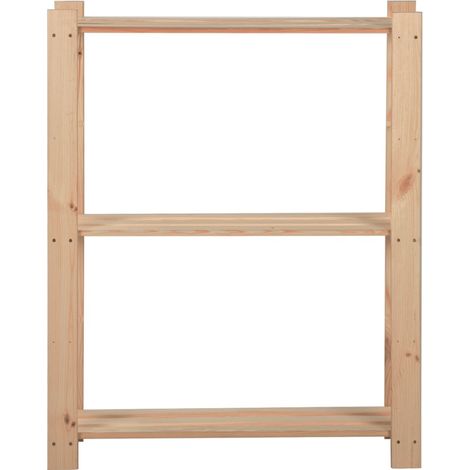 Maison Exclusive - Lagerregal mit 3 Böden 60x28,5x90 cm Massivhol