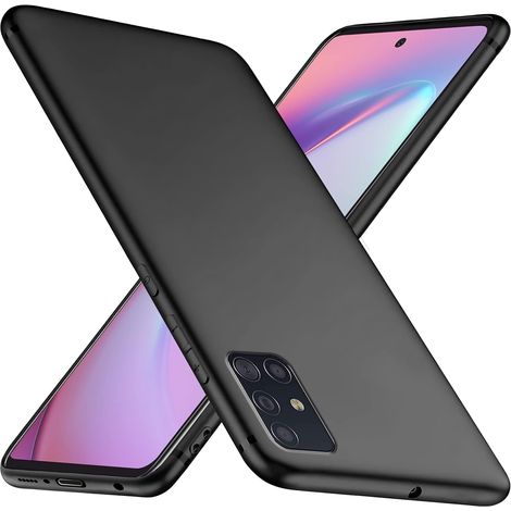 CUSTODIA PER SAMSUNG GALAXY A51 RETRO IN SILICONE NERO SM-A515F (1/5)