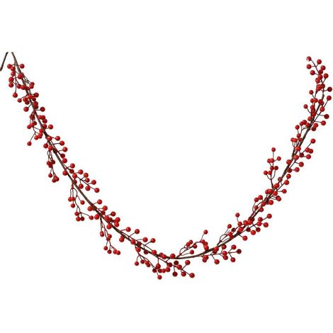 Ghirlanda con bacche rosse - Decorazione Natale per interni ed esterni
