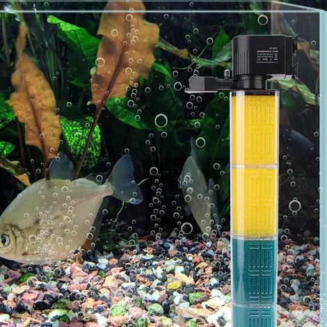 Filtre interne 3 en 1 pour aquarium avec filtre biochimique, augmente l'oxygénation (CN220V 30W). (1/5)