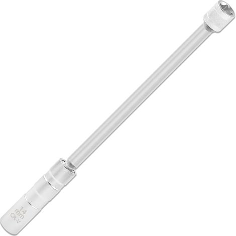 Clé à Bougie Magnétique Extensible,35 cm de Long Rotation à 360 Degrés,Douille Bougie 14 mm avec 12 Points,Accessoire Voiture Professionnel pour la Plupart des Véhicules (14 mm) (1/5)