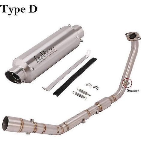 Système d'échappement complet pour moto, silencieux de tube de liaison avant en fibre de carbone modifié pour Yamaha YZF R15 V3 V4 R125 MT125 2020 - (Type D) (1/5)