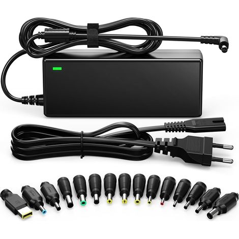 90W Chargeur Universel PC Portable pour Ordinateur 18.5V 19V 19.5V 20V 4.74A Max Câble d'alimentation avec 15 connecteurs