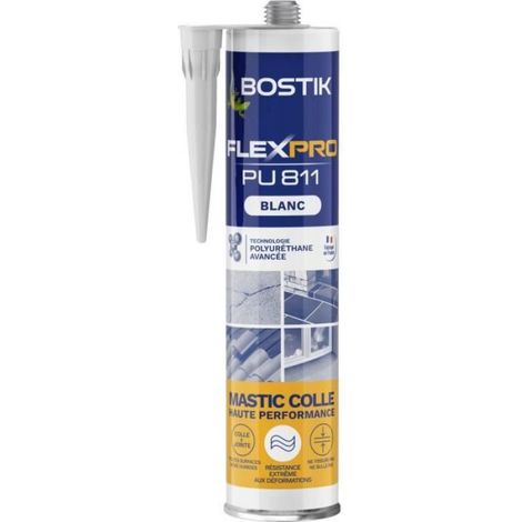 Mastic Colle - Polyuréthane - Étanchéité Et Fixation Intérieur Extérieur - Blanc - 300 ml (1/5)