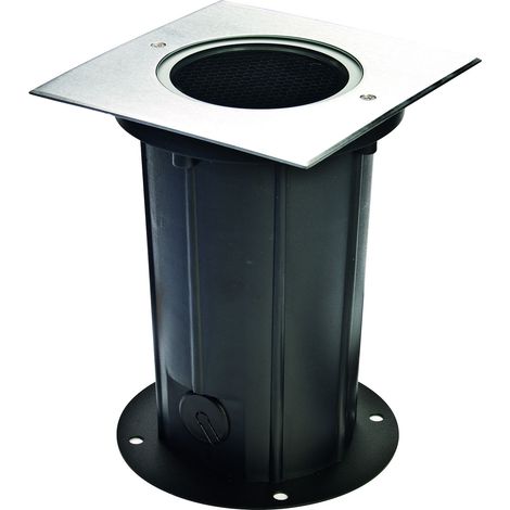 Encastré de sol extérieur DEEP LIGHT 116 fixe carré inox 4000K 600lm 4x1,5W - EUROPOLE - 51912