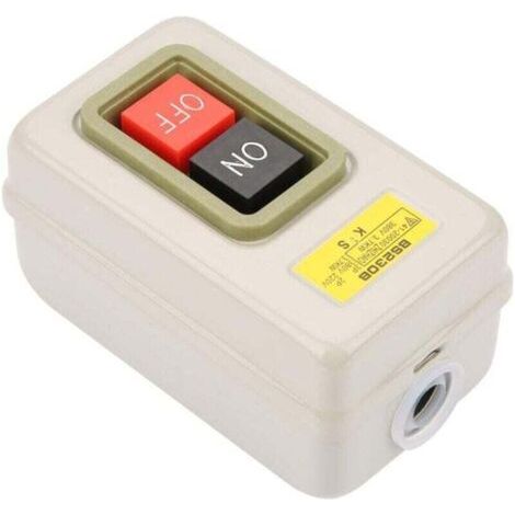 25A Commutateur triphasé Commutateur triphasé Plastique, Fer Autobloquant 3P Marche Arrêt Interrupteur à Bouton-poussoir Ac 380V 3.7Kw Bs230B (1/4)