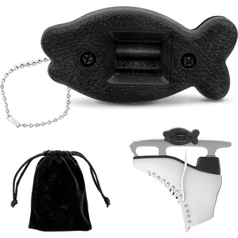 Affûtage de Patins à Glace, Portable Outil D'affûtage de Patins de Meule et Un Sac Affûtage de Couteaux de Patins à Glace Largeur Réglable Lames de Patinage Artistique pour Hockey sur Glace (1/5)