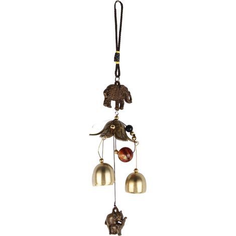 Carillon à Vent Vintage en Alliage Éléphant Porte-Bonheur - Décoration Maison et Boutique (1/5)