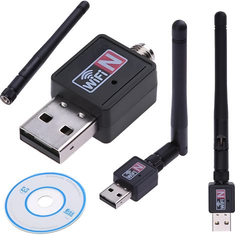 Tarjeta de red WiFi externa + antena 300 Mb/s USB 2.0 Internet 300 Mbps (1/5)