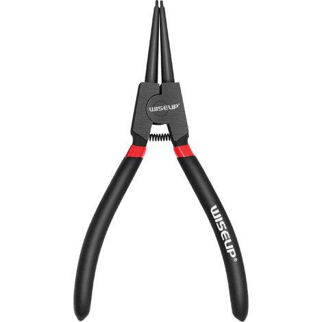 Pinces à Circlips, 170 mm à angle droit à bout interne pince circlips, acier au carbone industriel, haute dureté, incassable, poignée ergonomique pince (1/5)