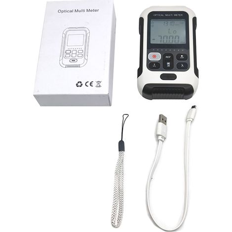 Glasfaser-Leistungsmesser, tragbar, 4-in-1, digital, wiederaufladbar, 70–+10 dBm Tester für die Kommunikationstechnik (1/5)