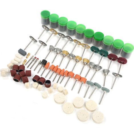 342 accessoires pour outil de meulage électrique : brosse de polissage en laine, pièces rotatives de finition (1/5)