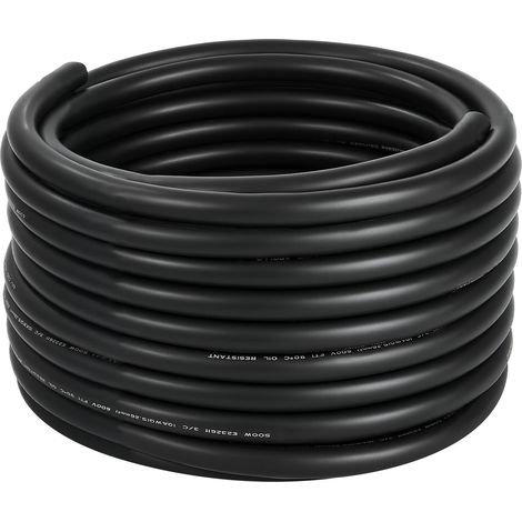 Mophorn 15,24 m 10AWG tragbares Stromkabel (3 Leiter), robustes 600-V-Kupferdraht-Verlängerungskabel, geeignet für industrielle Anwendungen, Elektrokabel mit strapazierfähigem CPE-Gummimantel
