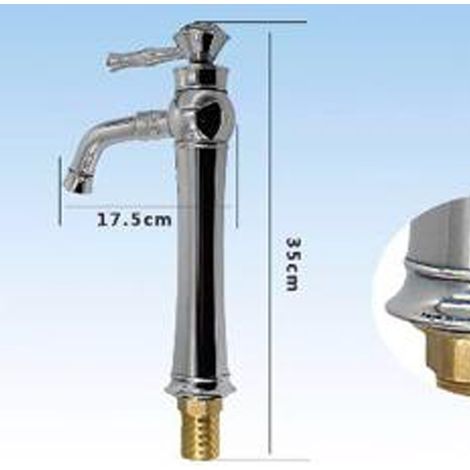 TrAdE Shop Traesio - Rubinetto Miscelatore Monocomando Lavabo Lavello Cucina Alto Acciaio Cromato - (1/2)
