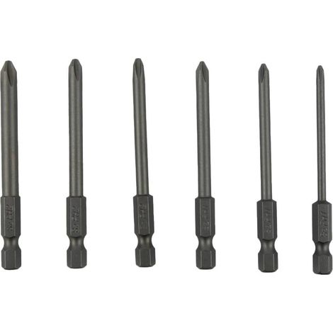 Embouts PH, 6 embouts, 75mm, 1/4", pour vissage et bricolage (1/5)