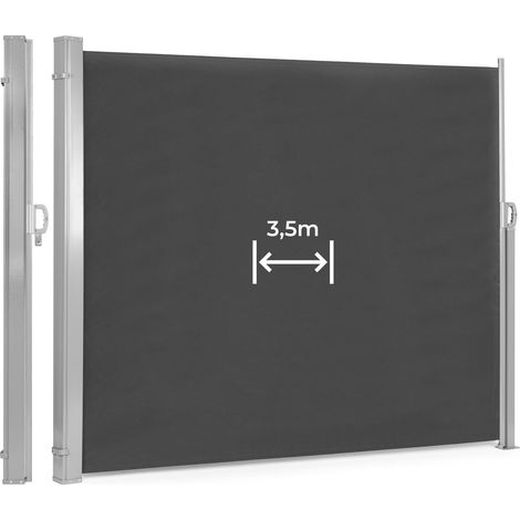 Toldo lateral plegable 350x180 cm Protección visual para jardín o terraza Antracita MultiGarden