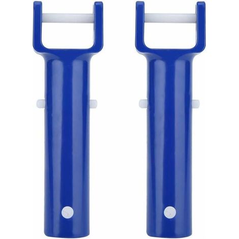2Pcs Poignée Bleu De Piscine Clip De Spa Accessoires De Piscine Flexible Spa Et Piscine Tête D'aspirateur (1/5)