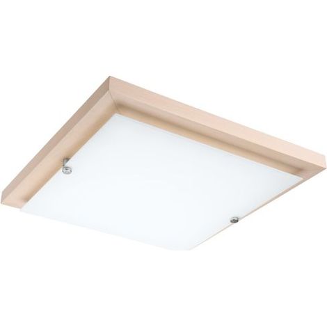 Deckenleuchte LED Weiß 3000 K 1700 lm Holz Modern Deckenlampe