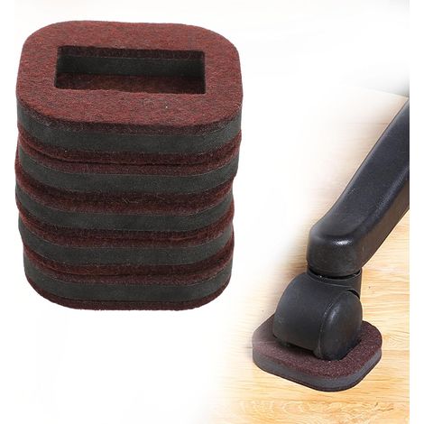CCYKXA 5 Pcs Anti-Slip Chair Mats for Casters Durable Felt Chair Mats for Home Office Reduce Noise Prevent Scratches Brown (1/5)