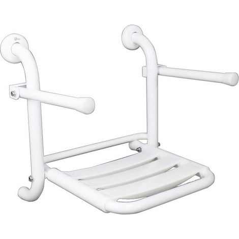 Seggiolino ribaltabile inox con braccioli reclinabili e doghe