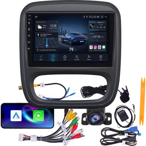 Autoradio 9" Opel Vivaro B 2016-2019 Renault Trafic 2016-2025 Android 15 Quad-Core 4+64 Go CarPlay Android Auto WiFi 6 Bluetooth GPS Caméra AHD (1/5)