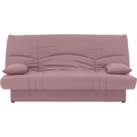 Canapé convertible clic clac 3 places - Tissu Rose - L 190 x P 92 cm - DREAM - Style Contemporain (1/3)