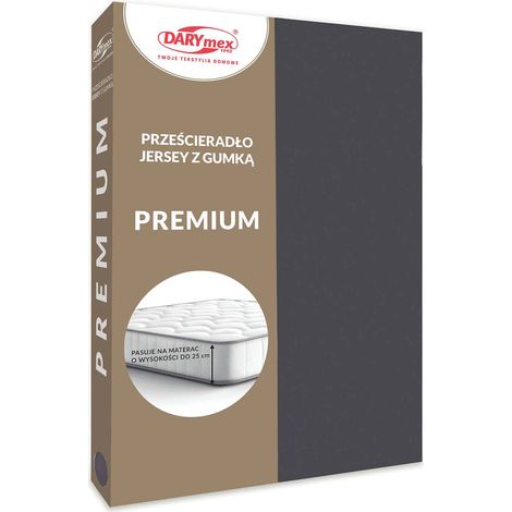 Drap-housse en coton 120x200 JERSEY HEAVY DUTY anthracite (1/5)