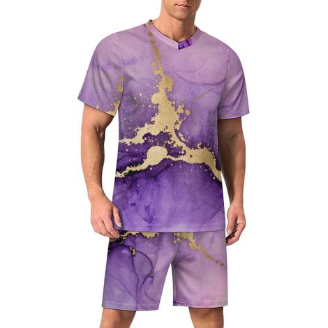 Football Jersey, Men's and Women's Breathable and Quick-Drying T-Shirt, Men's V-Neck Sportswear + Shorts, Football Jersey Set for Pitch, Everyday Wear and Beach (1/5)
