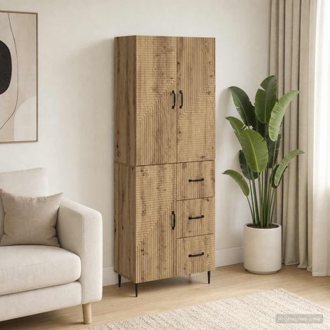 vidaXL Schrankset 2 Stk. Artisan-Eiche Holzwerkstoff (1/5)