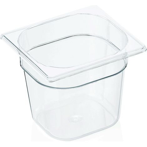 Bac GN 1/6 polycarbonate H 150 mm 2,3 ltr transparent GN 94 - Was Germany (1/2)