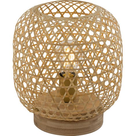 Globo - tischlampe - Mirena - natürlich - bambus - Ø 24cm - E27 - (1/4)