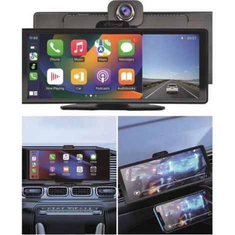 Écran CarPlay grand format 10.26 pouces avec dashcam avant & arrière DbSonic (1/2)