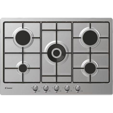 Candy CHW74WTX plaque de cuisson gaz inox 745 mm (1/4)