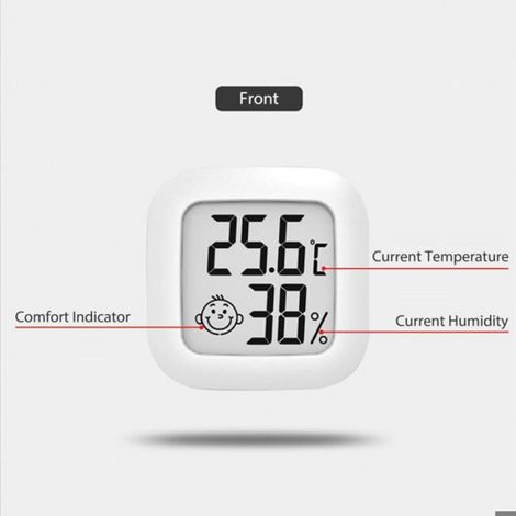Mini capteur température humidité format poche, thermomètre intérieur temps réel, petit hygromètre pour chambre bébé bureau (1/5)