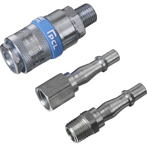 Sealey PCL Air Tool Coupling Kit 1/4""BSPT 3pc AC60