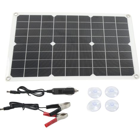 Kit de panneau solaire monocristallin à haut rendement de conversion, double interface USB, sortie, panneau solaire à monter soi-même pour la randonnée et le camping, 20 W, 5 V (1/5)