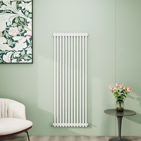 AICA 1500x560mm White Vertical Traditional Radiator Cast Iron 2 Column Heating UK