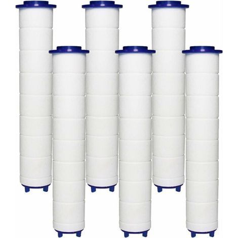 [NEVER USED]  FILTER Shower Head 6 PP Cotton Filters, PP Cotton Filter Element for Shower Head and Ionic Filter, for Rain Shower Head,
